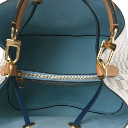 Louis Vuitton Damier Azur Braided Neonoe MM Blue 5 of 11