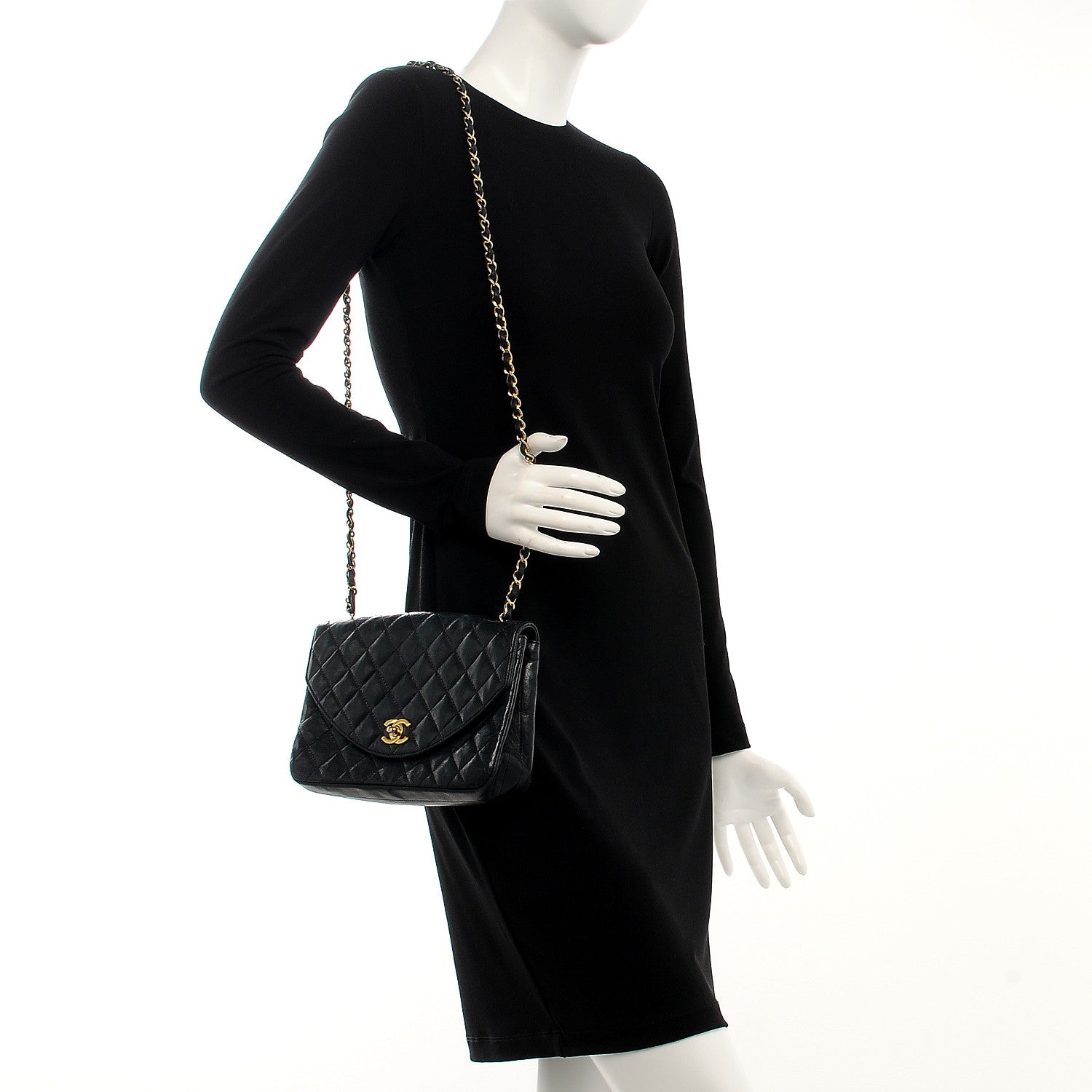 Chanel Lambskin Quilted Small Single Flap Black 2 of 11