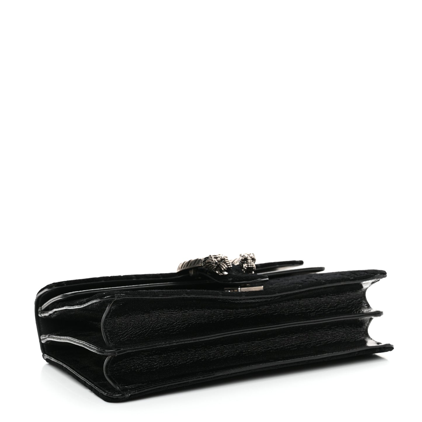Velvet GG Monogram Small Dionysus Shoulder Bag Black