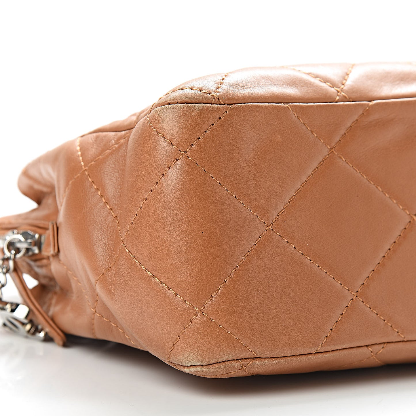 Calfskin Quilted In The Business Camera Case Camel