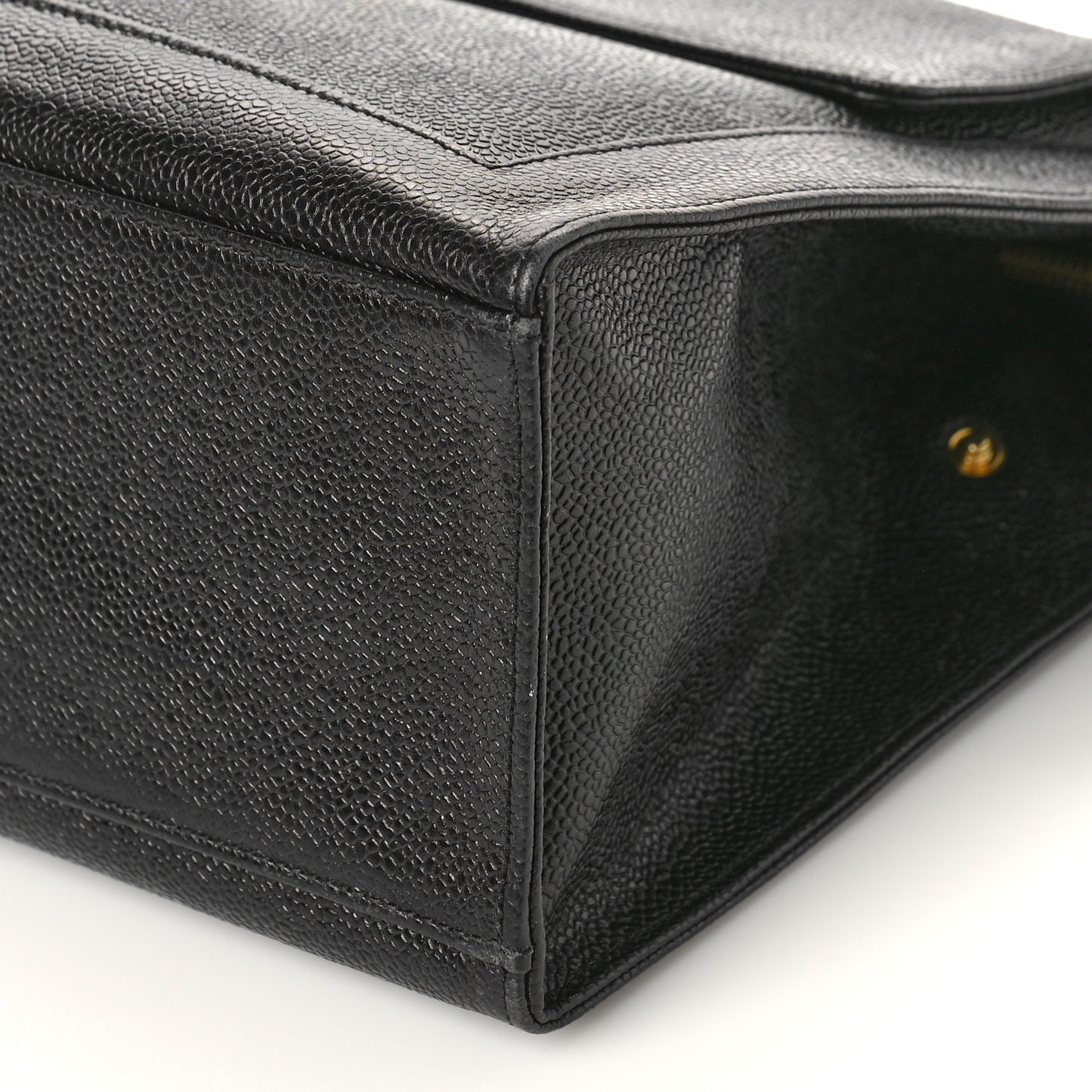 Caviar Flap Shoulder Bag Black