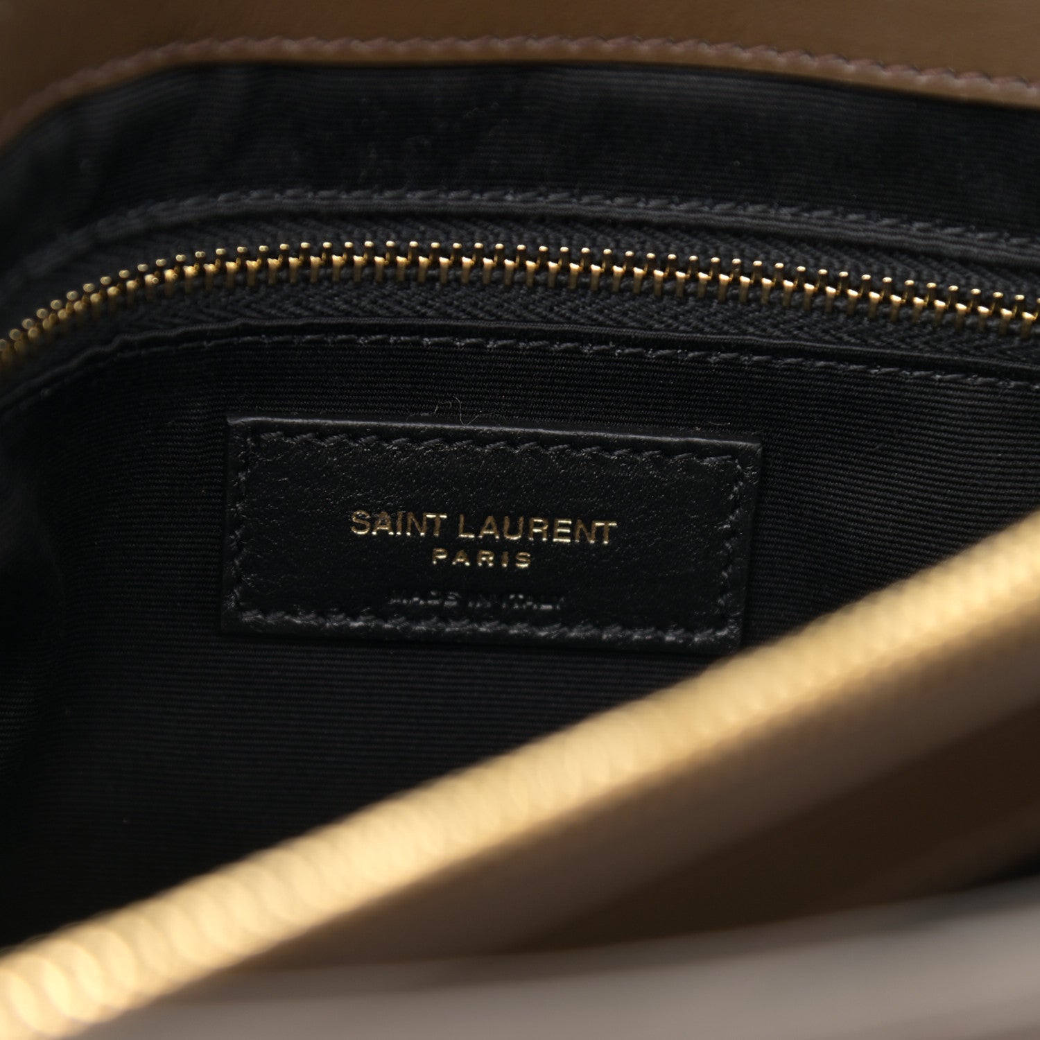Saint Laurent Calfskin Y Quilted Monogram Medium Loulou Chain Satchel Soil Brown 6 of 12