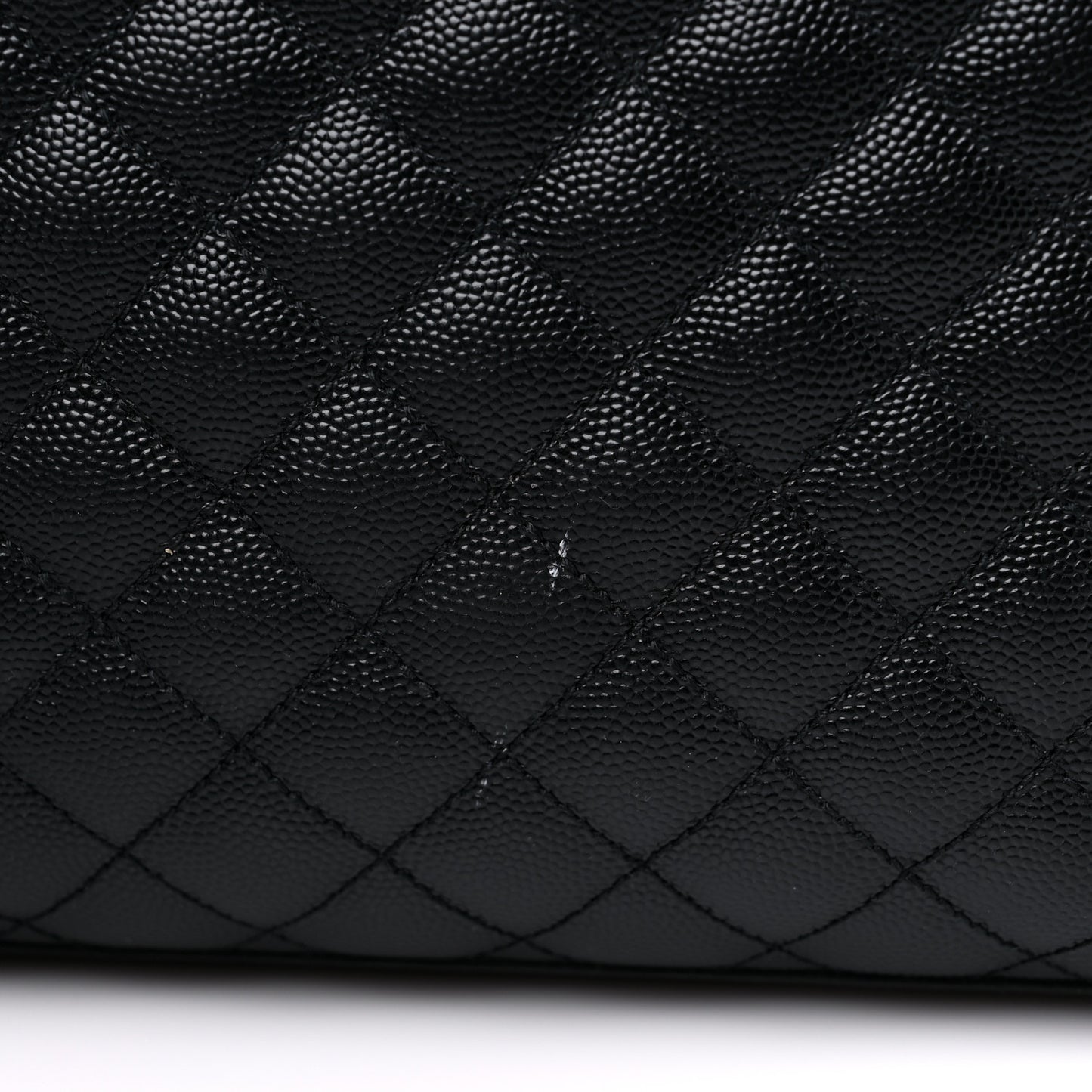 Grain De Poudre Textured Mixed Matelasse Large Triquilt Monogram Satchel Black