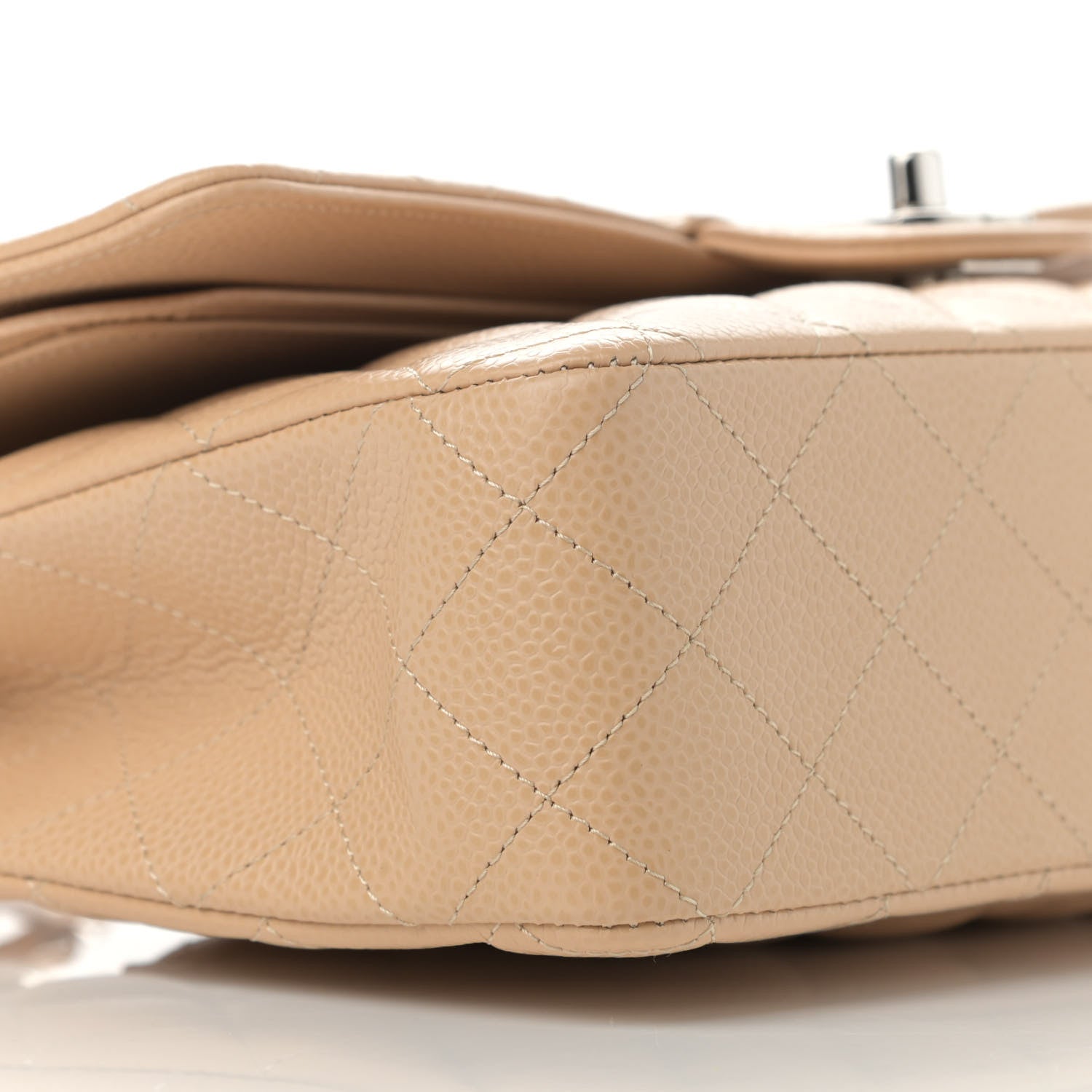 Chanel Caviar Quilted Medium Double Flap Beige 9 of 14