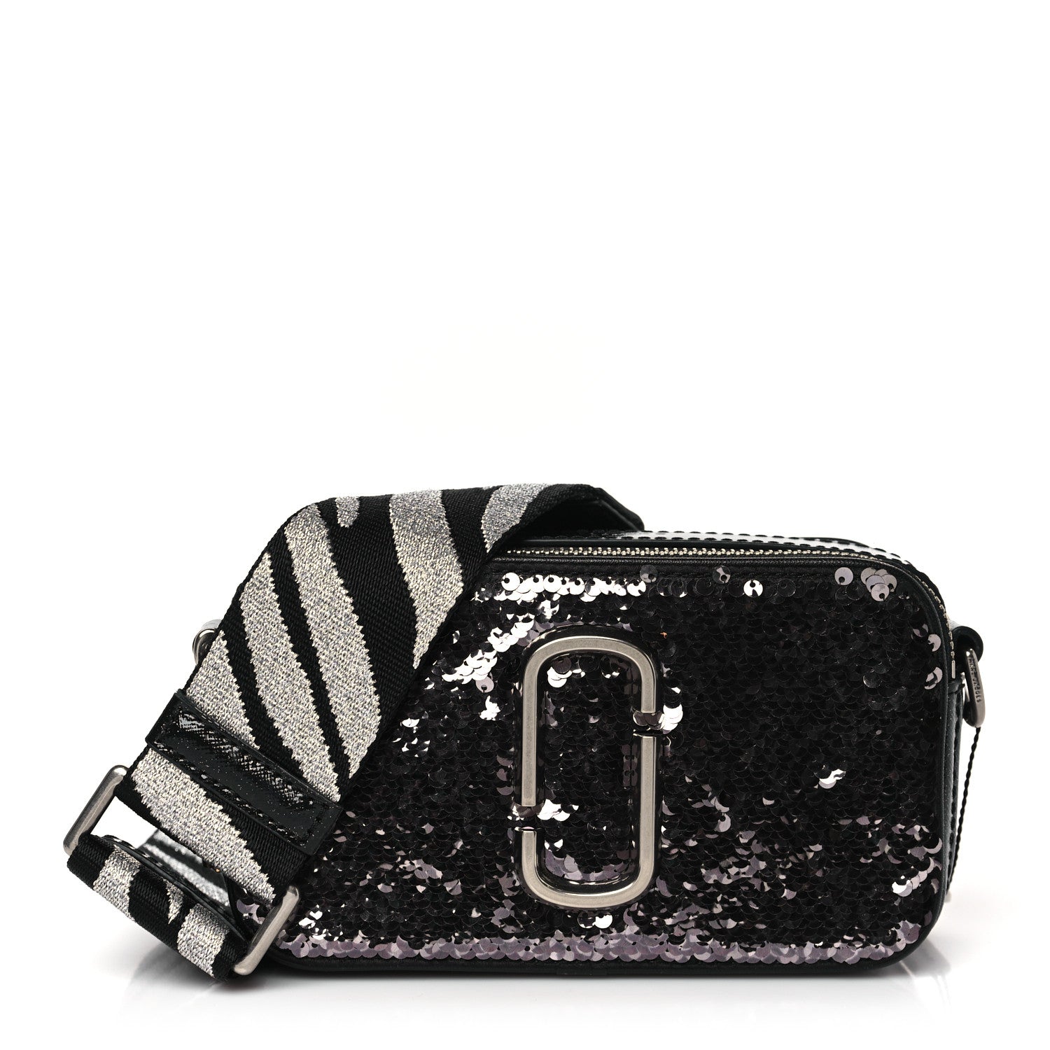 Marc Jacobs Calfskin Sequin Snapshot Camera Bag Black 1 of 10