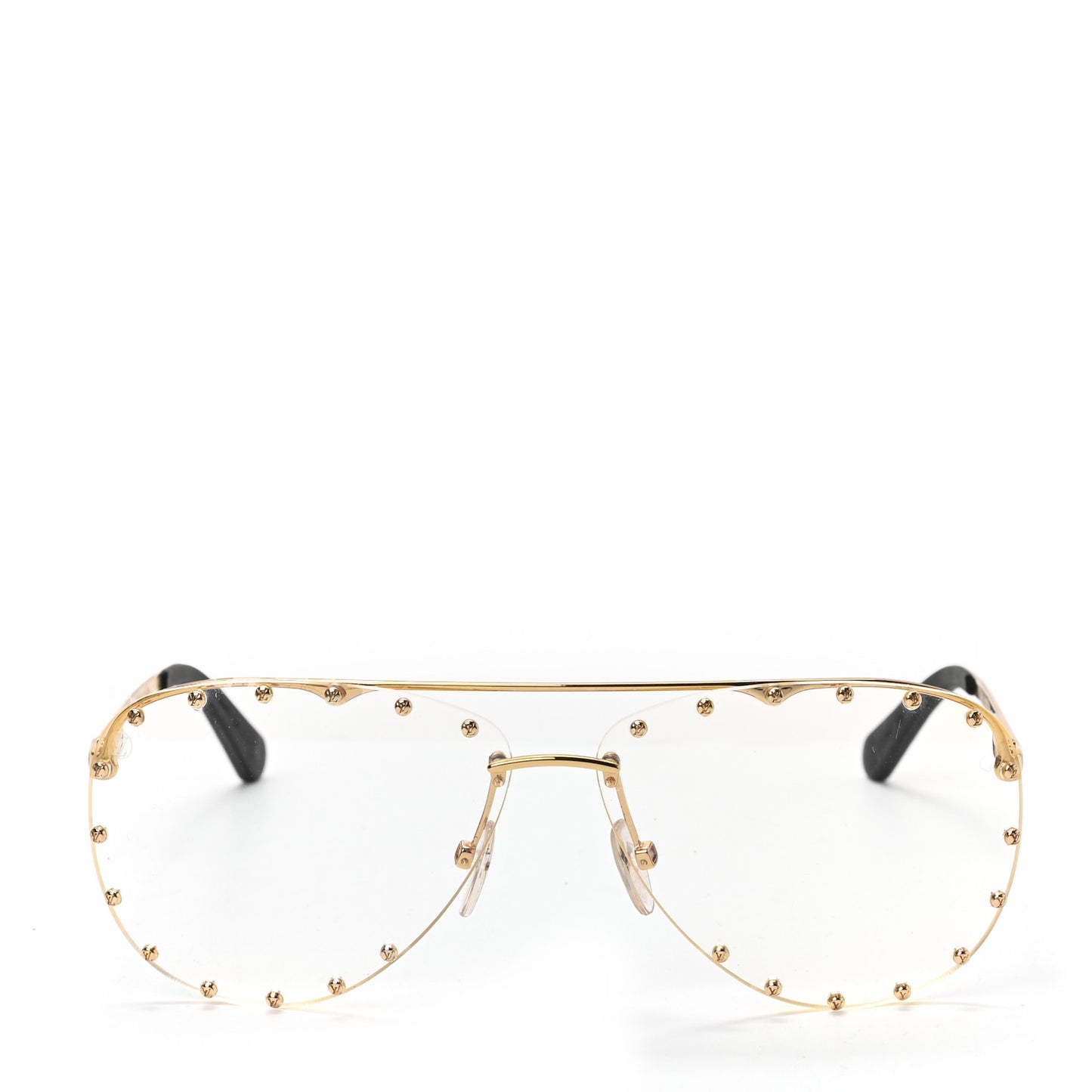 Metal The Party Aviator Anti Blue Light Sunglasses Z0997W Gold