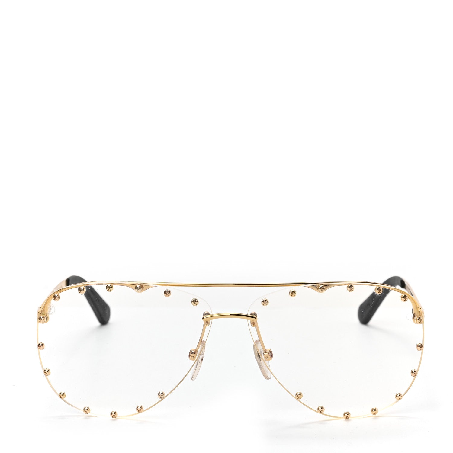Louis Vuitton Metal The Party Aviator Anti Blue Light Sunglasses Z0997W Gold 2 of 6