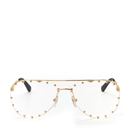 Louis Vuitton Metal The Party Aviator Anti Blue Light Sunglasses Z0997W Gold 2 of 6