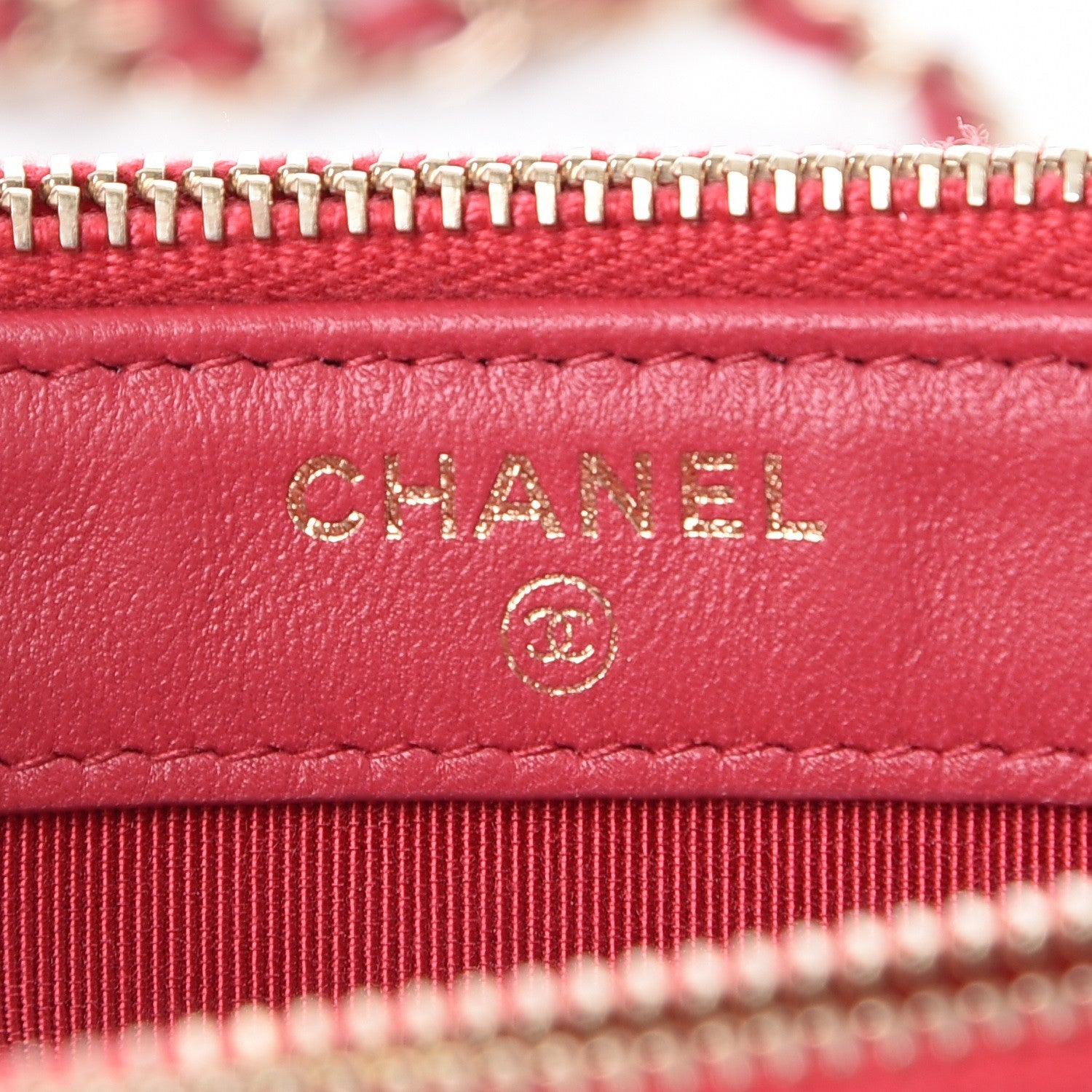 Chanel Lambskin Quilted Small Clutch With Chain Dark Pink 6 of 9