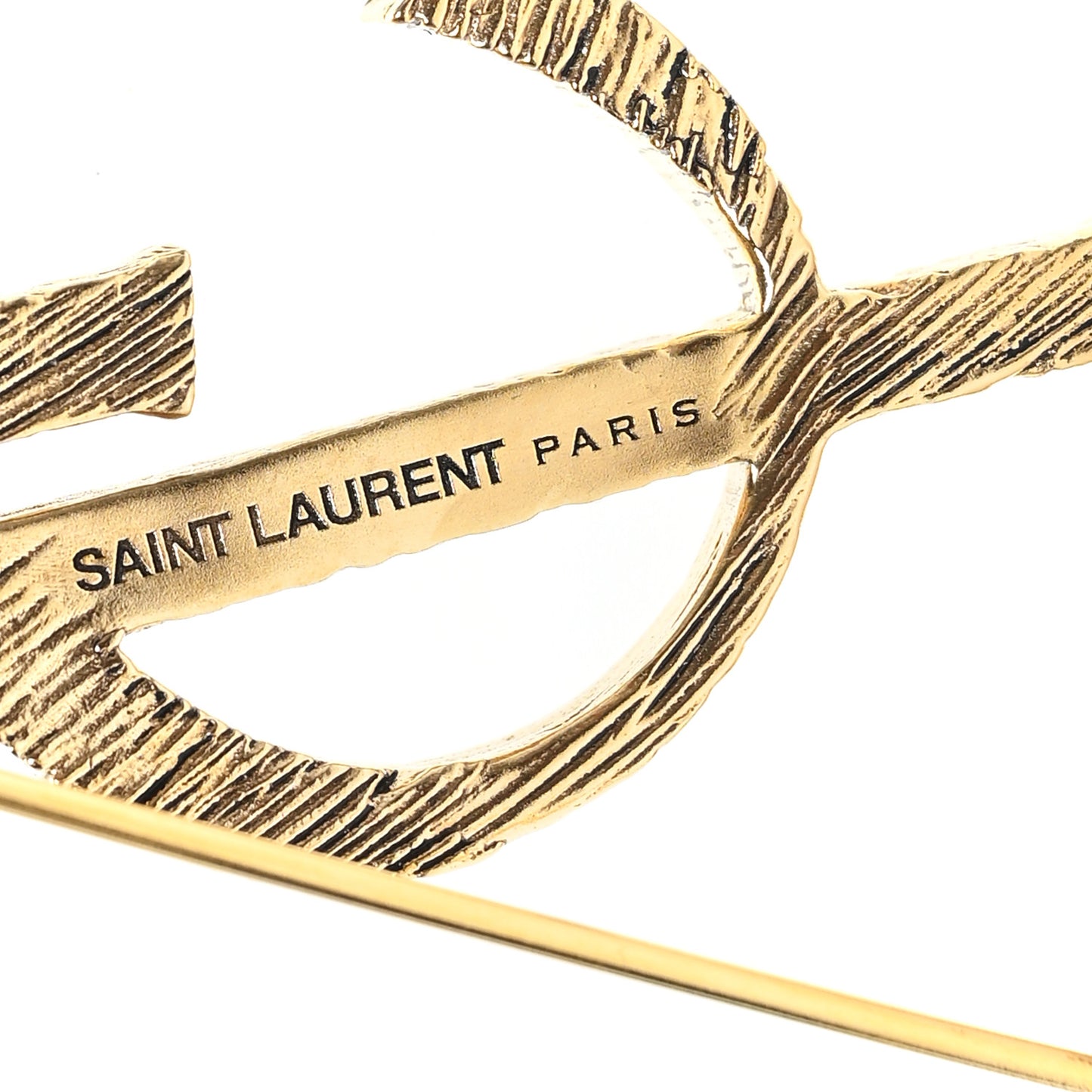 Brass Cassandre Opyum YSL Twisted Brooch Gold