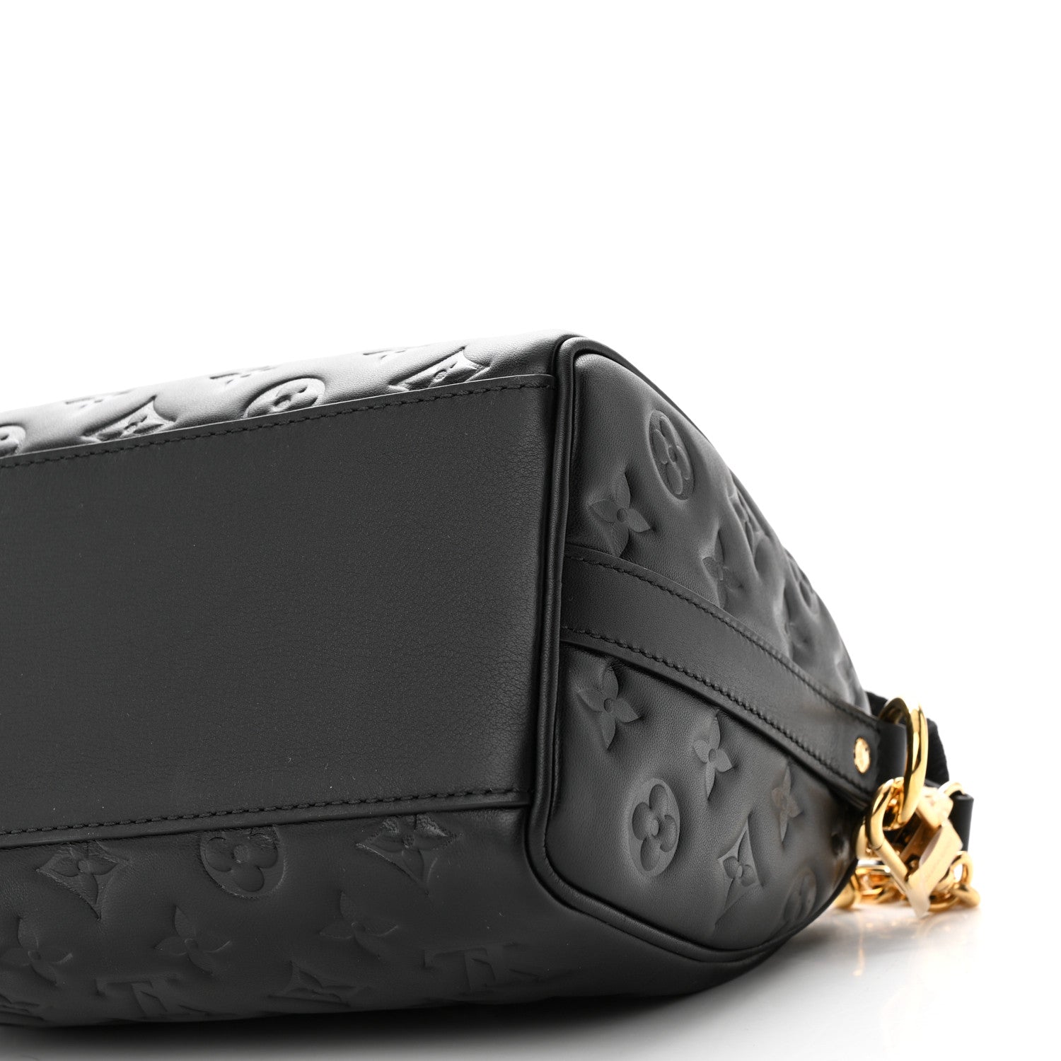 Louis Vuitton Lambskin Embossed Monogram Speedy 22 Bandouliere Black 9 of 9