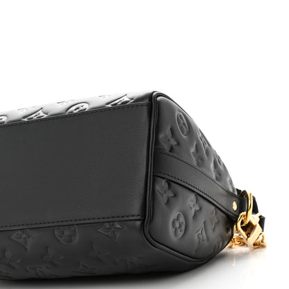 Louis Vuitton Lambskin Embossed Monogram Speedy 22 Bandouliere Black 9 of 9