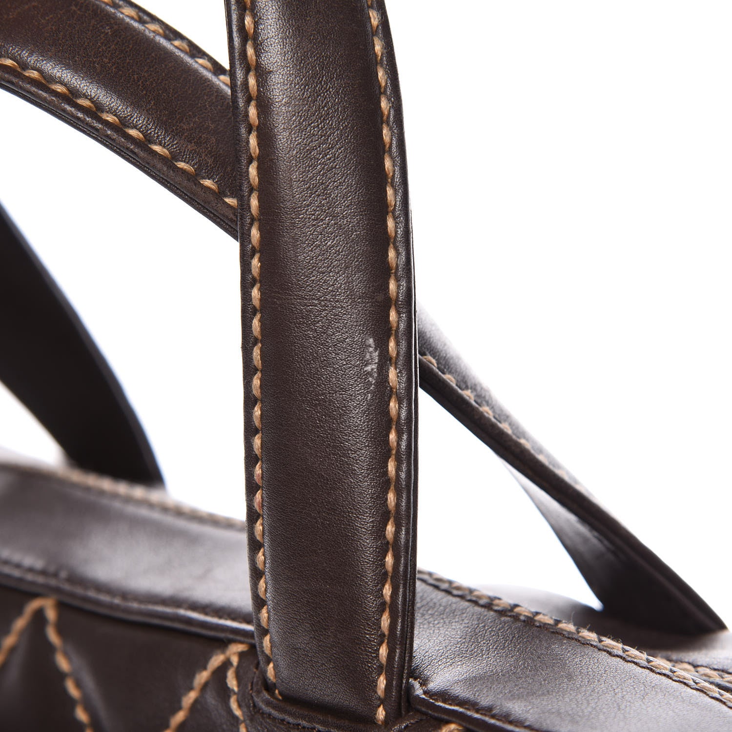 Chanel Calfskin Wild Stitch Top Handle Bag Brown 19 of 19
