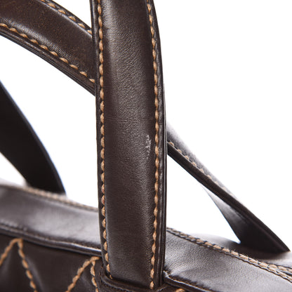 Chanel Calfskin Wild Stitch Top Handle Bag Brown 19 of 19