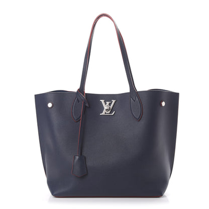 Louis Vuitton Calfskin Lockme Go Tote Marine Rouge 1 of 9
