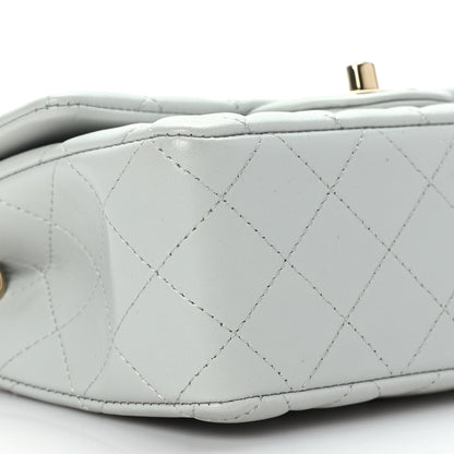 Chanel Lambskin Quilted Mini Rectangular Flap Grey 8 of 9