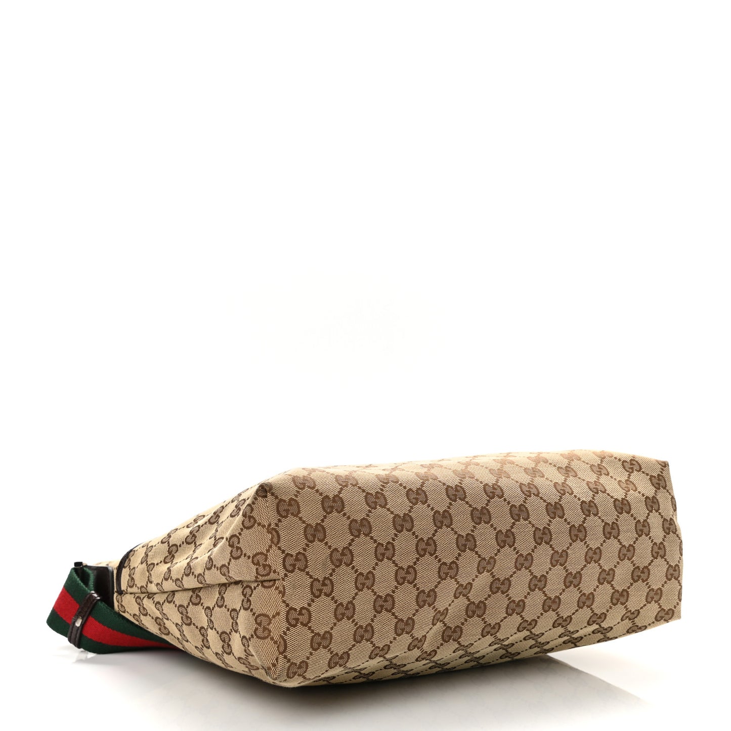 Monogram Web Medium Flat Messenger Bag Brown