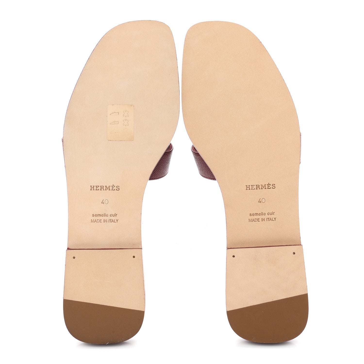 Hermes Epsom Oran Sandals 40 Rouge H 6 of 10