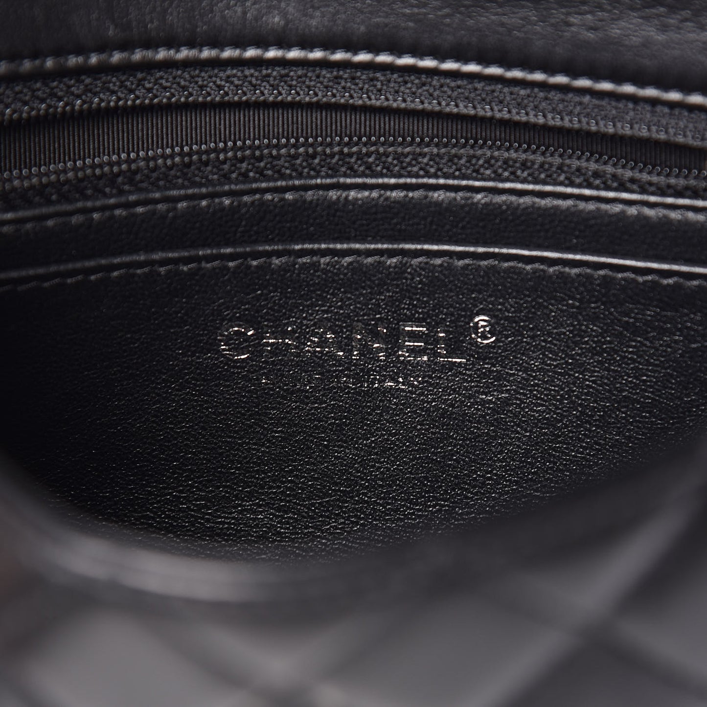 Lambskin Quilted Mini Rectangular Flap Black