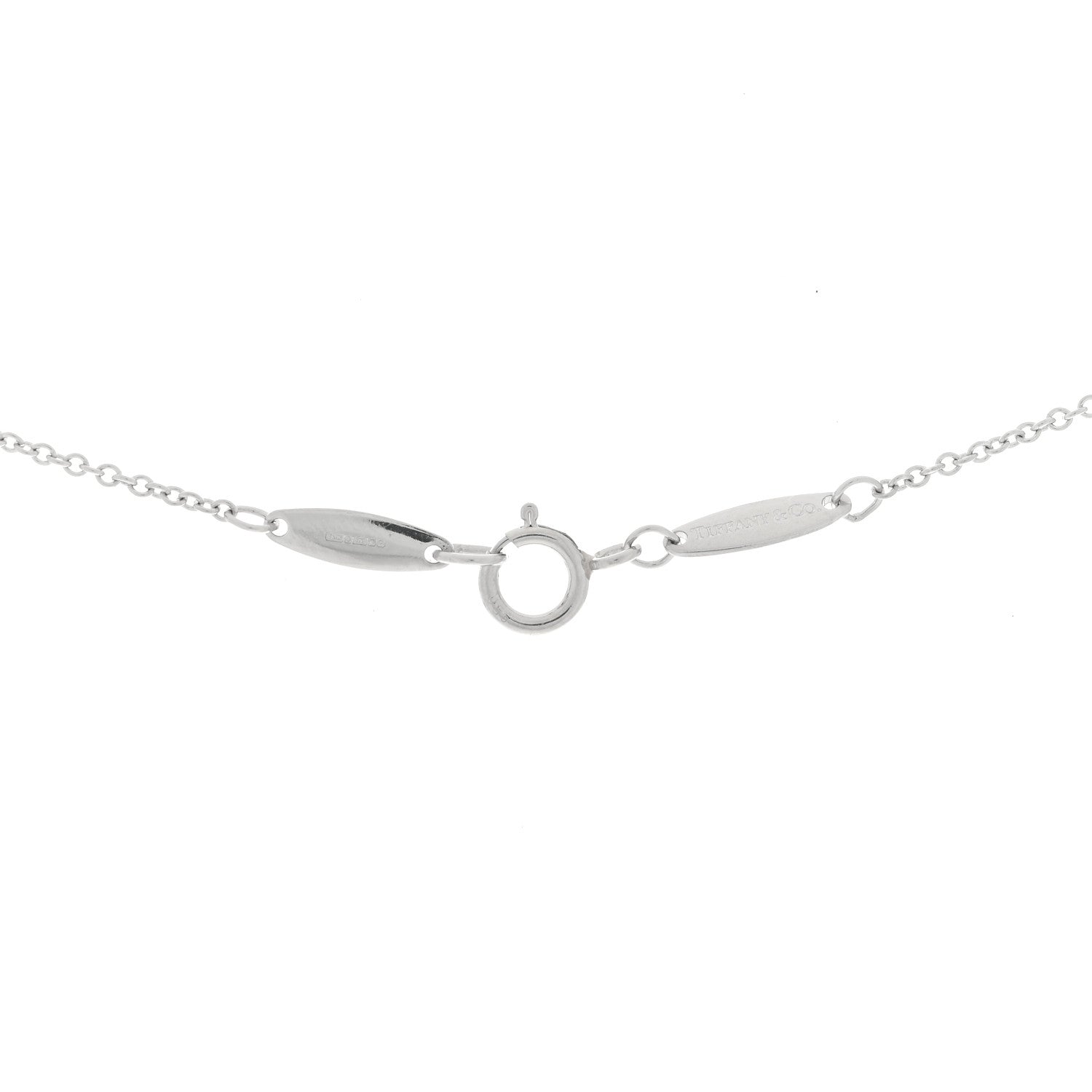 Tiffany Platinum Diamond 6mm Elsa Peretti Teardrop Pendant Necklace 3 of 3