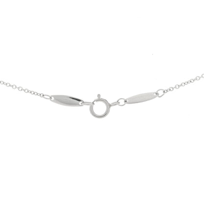 Tiffany Platinum Diamond 6mm Elsa Peretti Teardrop Pendant Necklace 3 of 3