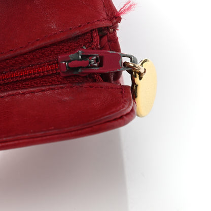 Chanel Vinyl CC Logo Cosmetic Pouch Red 13 of 13