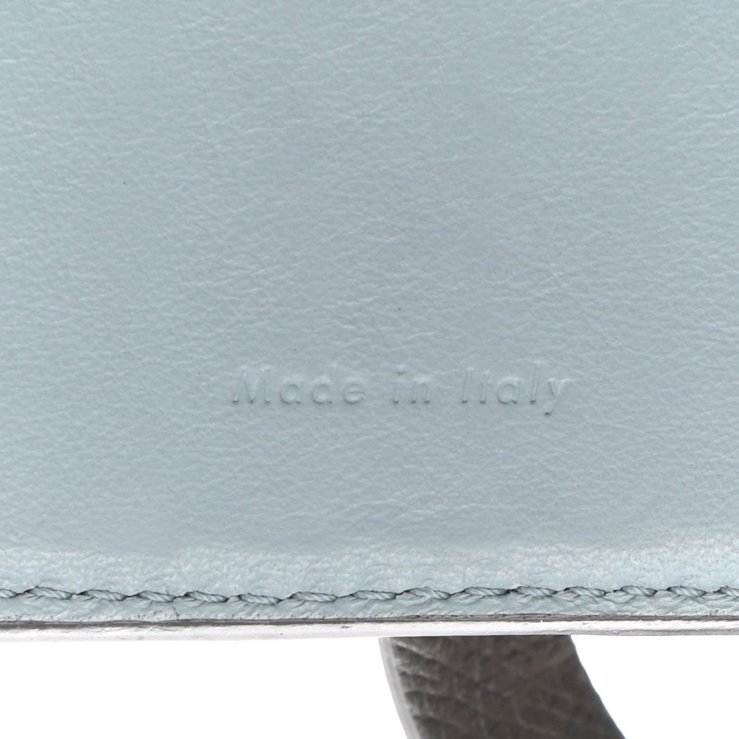 Celine Grained Calfskin Medium Multifunction Strap Wallet Pebble Mineral 7 of 9