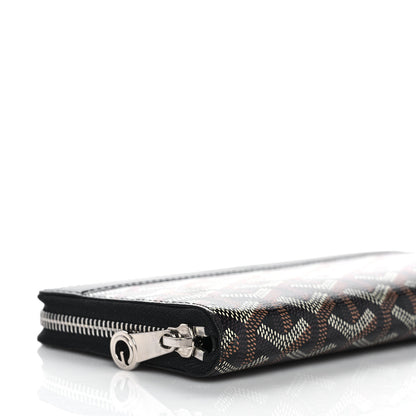 Goyard Goyardine Matignon Zip Around GM Wallet Black 8 of 9