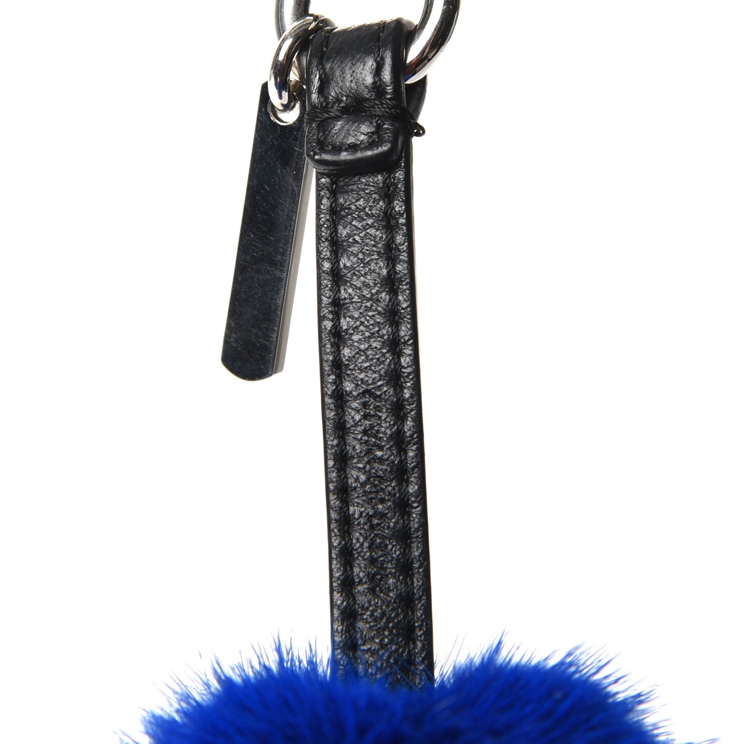 Fendi Mink Fox Fur Kid Monster Bag Bug Charm Blue Multicolor 4 of 5