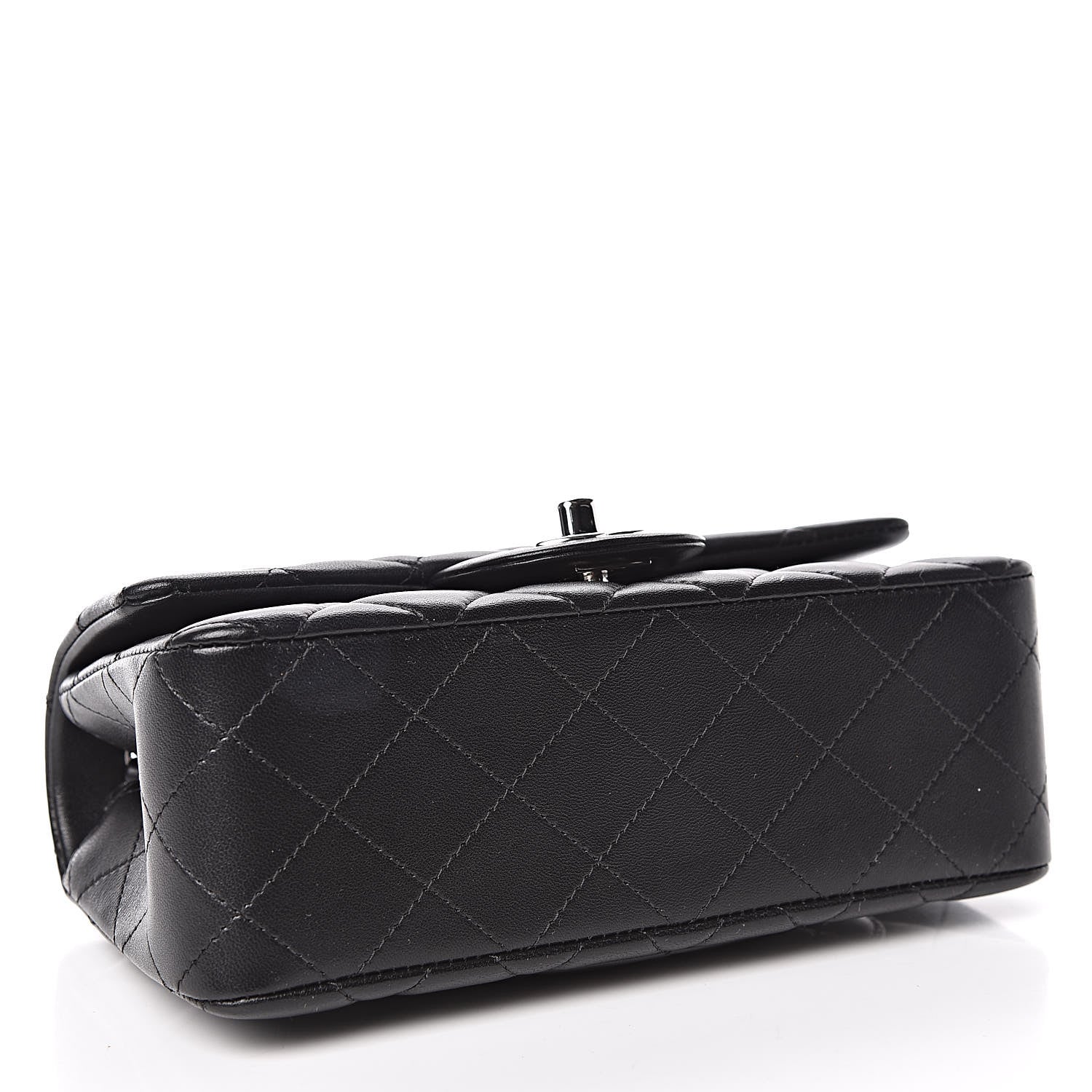 Chanel Lambskin Quilted Mini Rectangular Flap Black 4 of 10