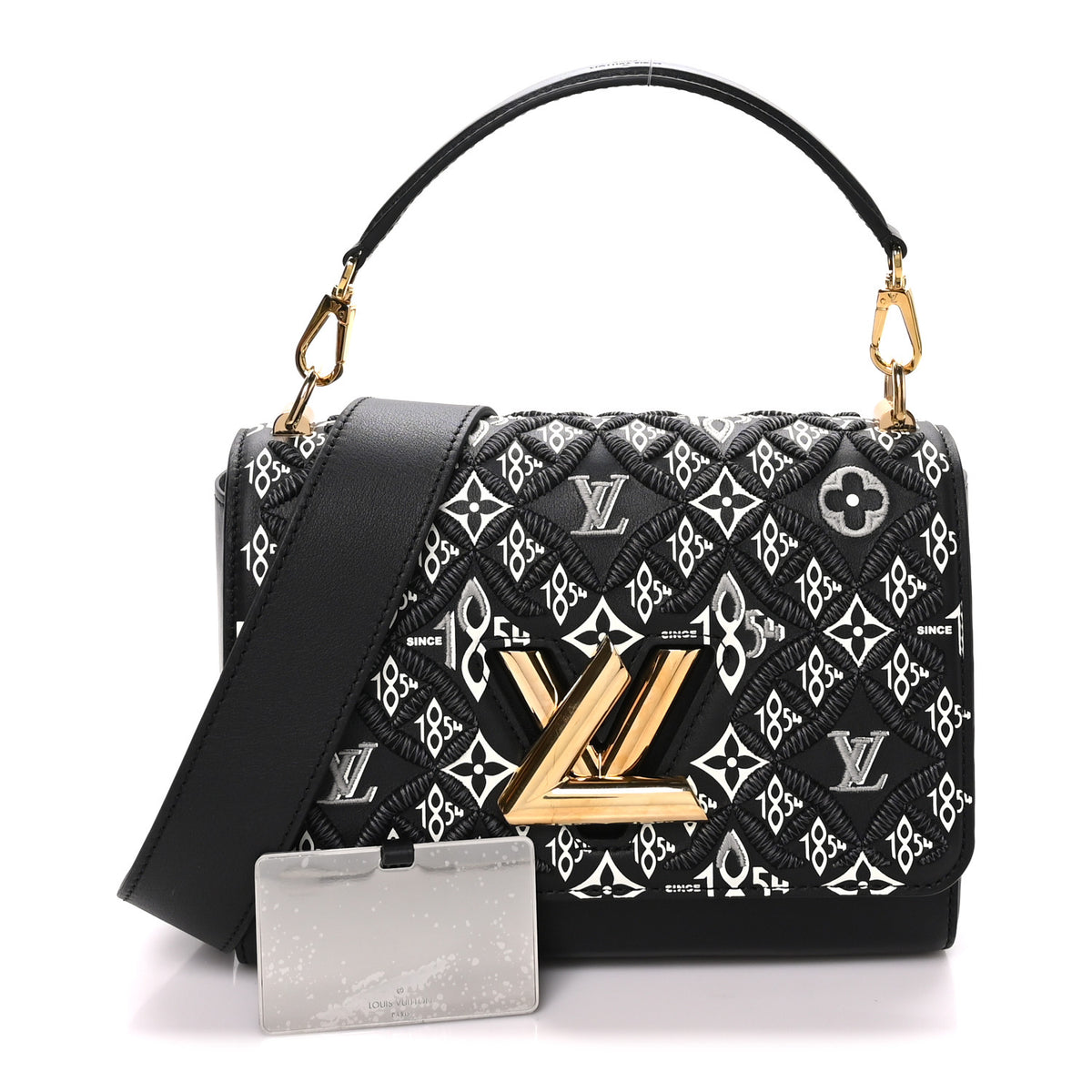 Calfskin Since 1854 Embroidered Twist MM Black