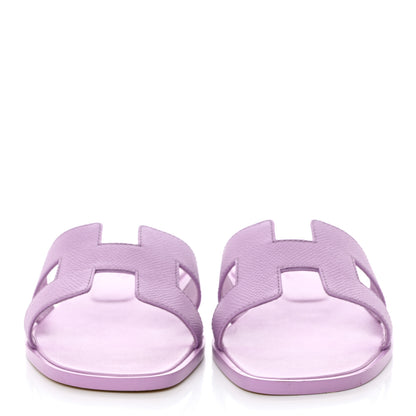 Hermes Epsom Oran Sandals 38 Violet Amethyste 2 of 10