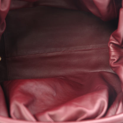 Bottega Veneta Smooth Butter Calf The Pouch Oversized Clutch Bordeaux 5 of 8