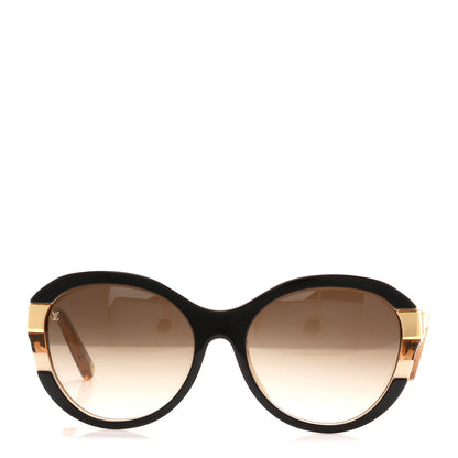 Louis Vuitton Acetate Petit Soupcon Cat Eye Sunglasses Z0487E Black 2 of 7