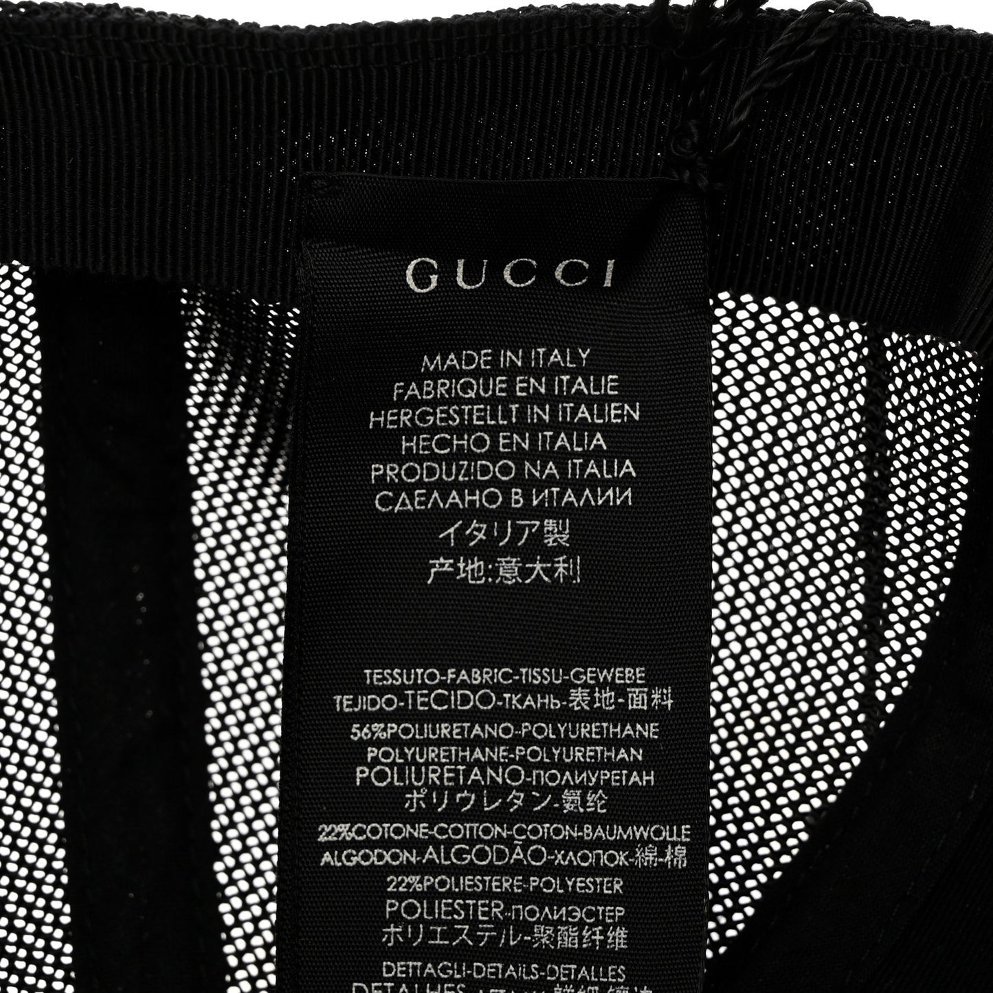 Soft GG Supreme Monogram Mesh Textured Dollar Calfskin Neo Vintage Rap Baseball Hat S Dark Brown Black