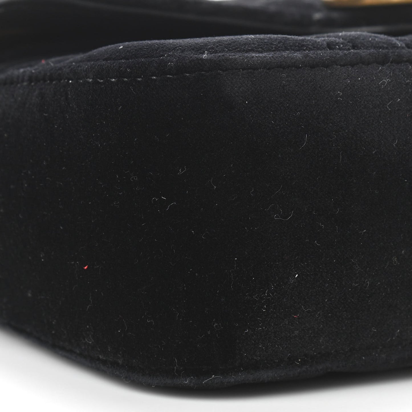 Velvet Matelasse Mini GG Marmont Shoulder Bag Black