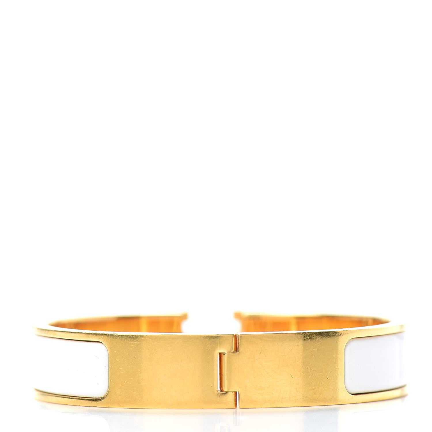 Hermes Enamel Narrow Clic Clac H Bracelet PM White 3 of 4