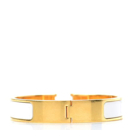 Hermes Enamel Narrow Clic Clac H Bracelet PM White 3 of 4