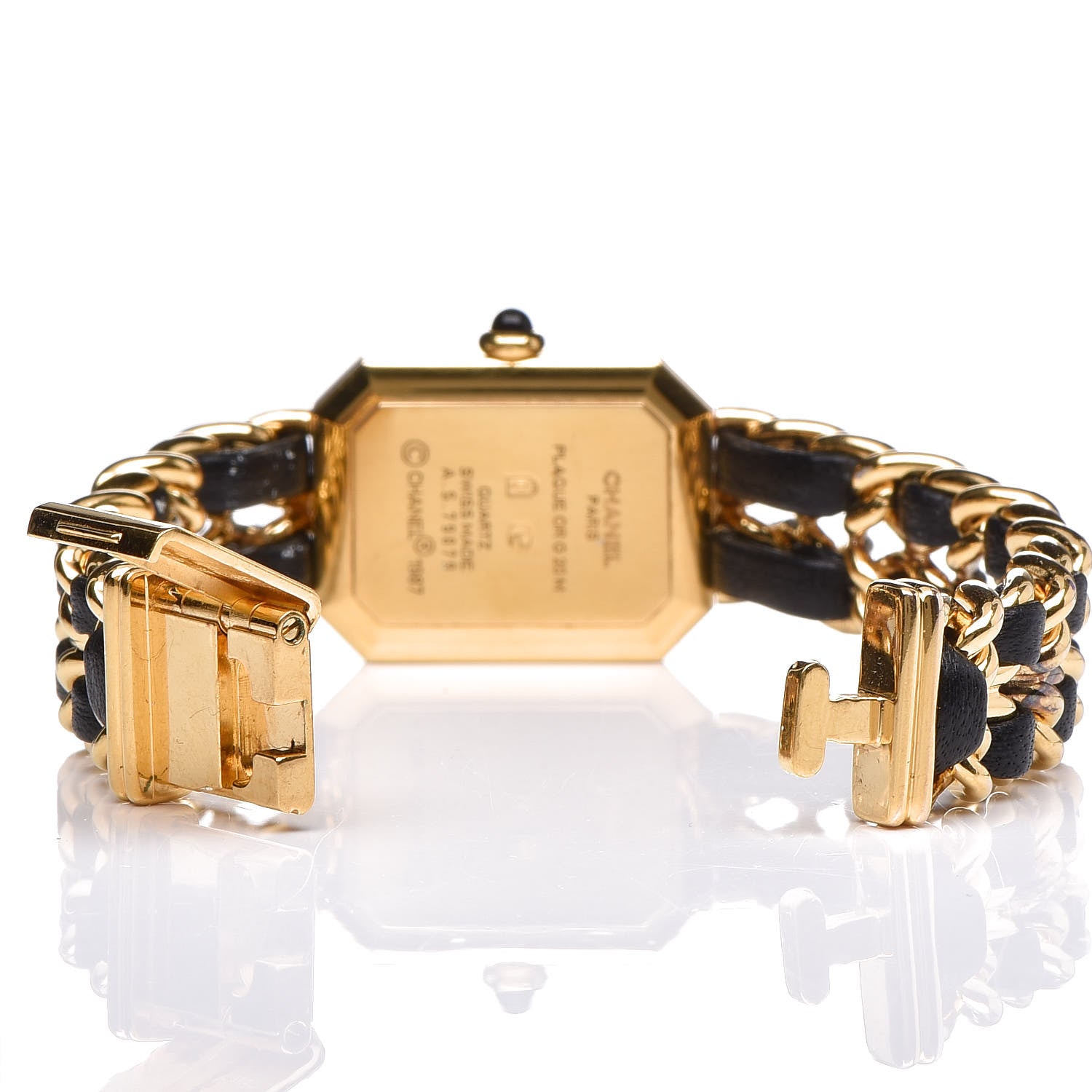 Chanel Stainless Steel Lambskin 20mm Chain Premiere Quartz Watch Gold L 6 of 6
