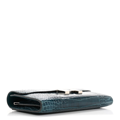 Hermes Shiny Alligator Enamel Constance Wallet Colvert 4 of 16