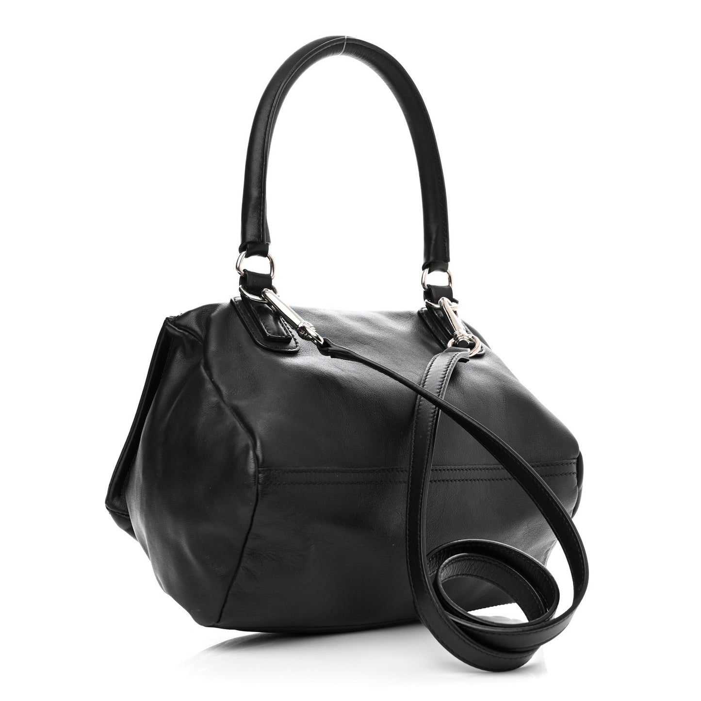 Sugar Goatskin Velvet Logo Small Pandora Black