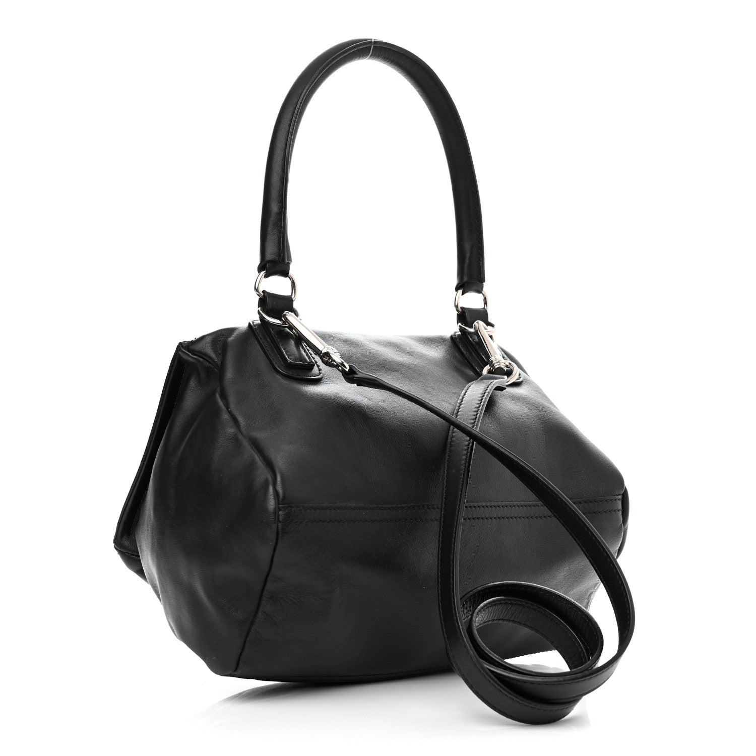 Givenchy Sugar Goatskin Velvet Logo Small Pandora Black 3 of 12
