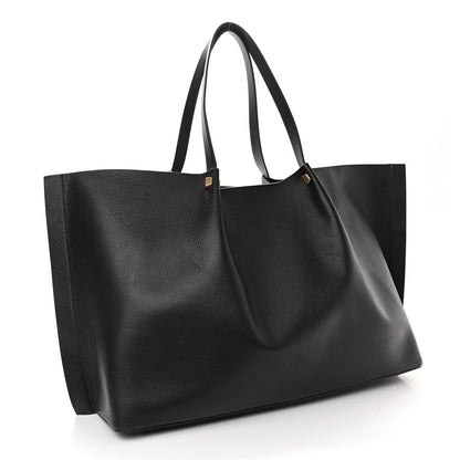 Valentino Garavani Grainy Calfskin Large VLogo Escape Shopper Black 4 of 10