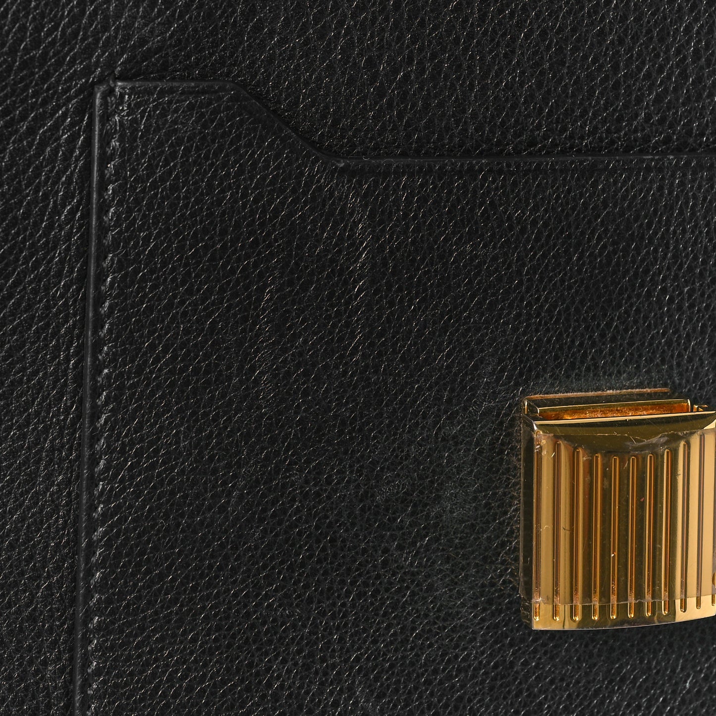Calfskin Medium Leonica Padlock Satchel Bag Black