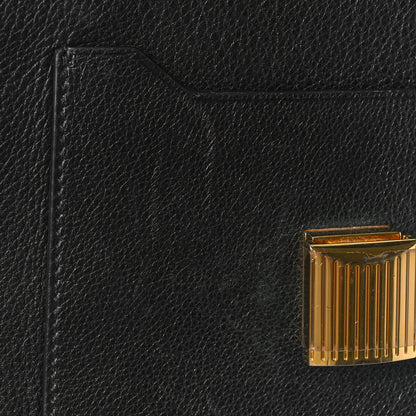 Tom Ford Calfskin Medium Leonica Padlock Satchel Bag Black 10 of 12