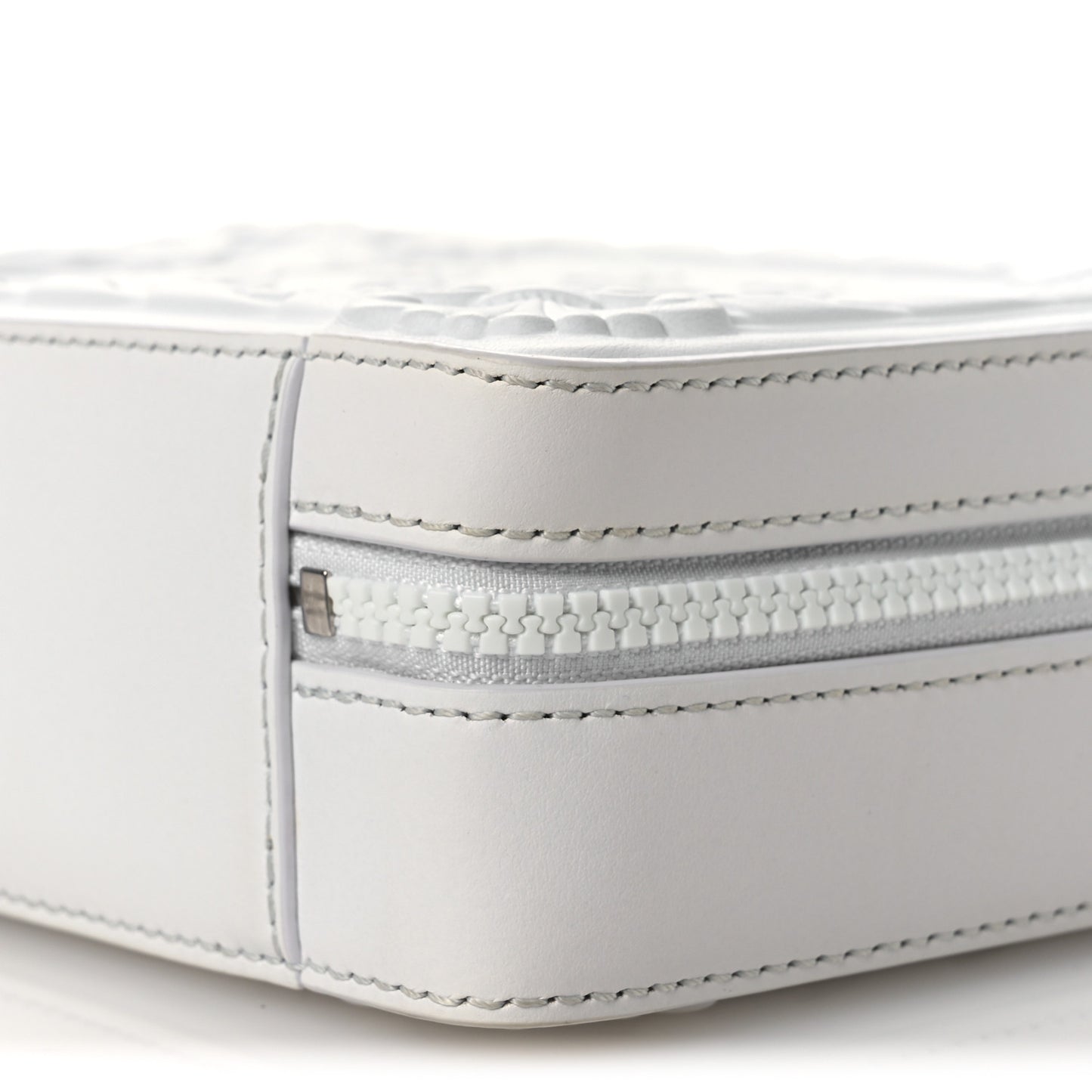 Calfskin LV Ornament Soft Trunk Optic White