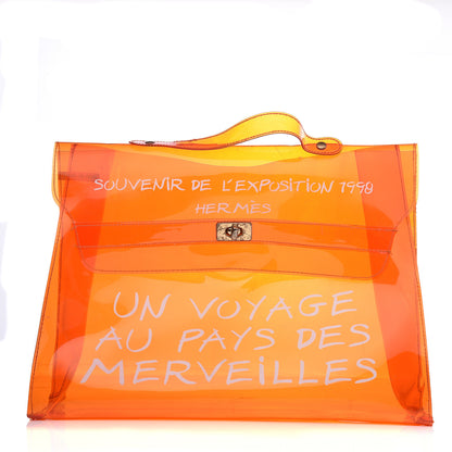 Hermes Vinyl Souvenir De L'Exposition Kelly Orange 1 of 9