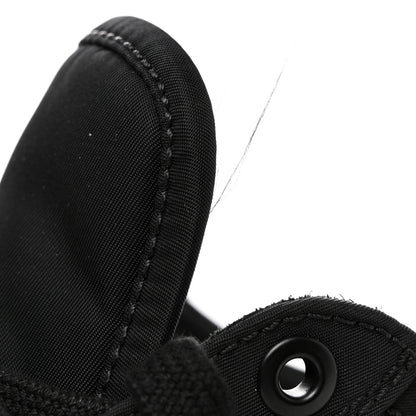 Prada Nylon Gabardine Triangle Logo Platform Sneakers 39 Black 11 of 14