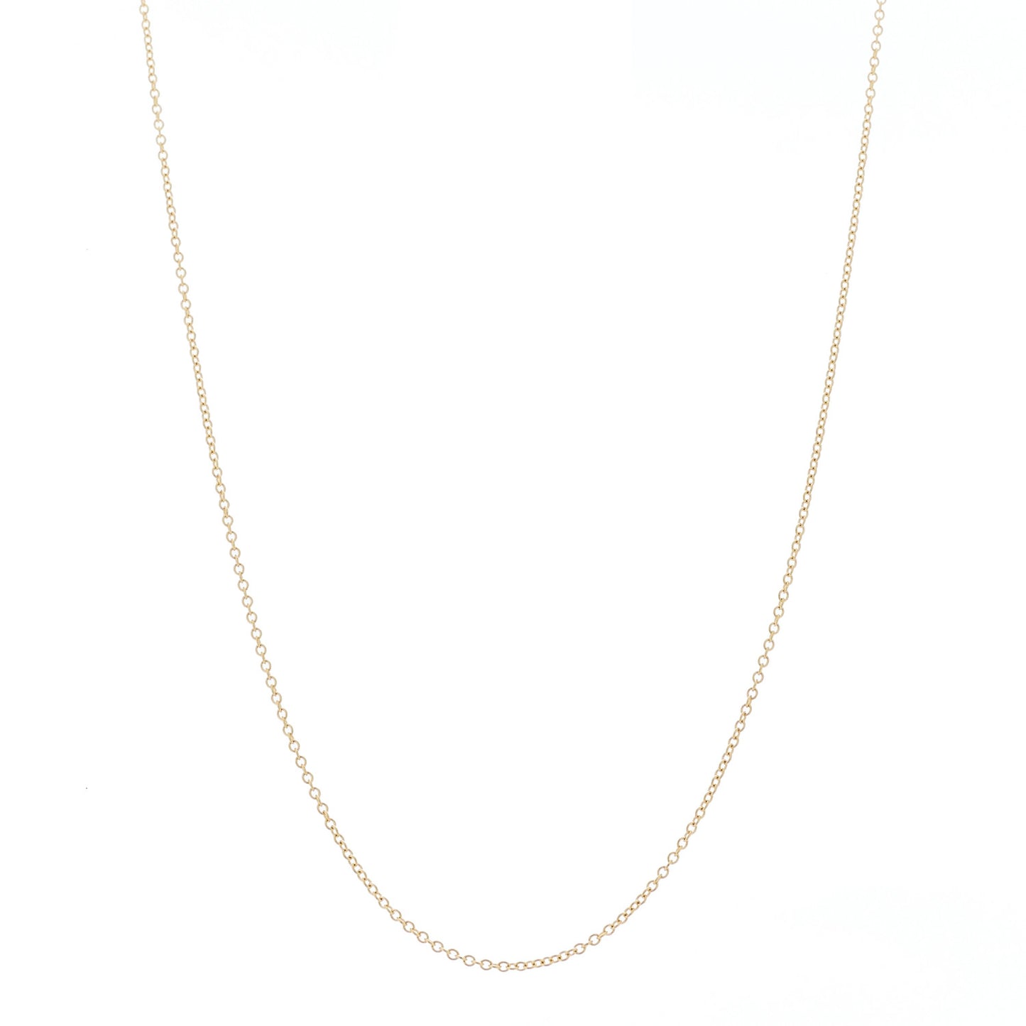 18K Yellow Gold 1mm Chain Necklace