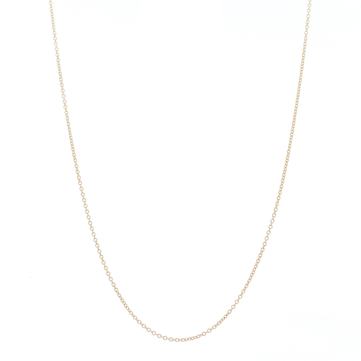 David Yurman 18K Yellow Gold 1mm Chain Necklace 1 of 5